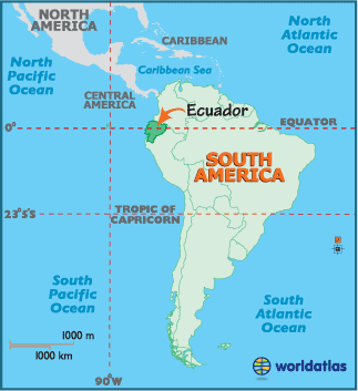ecuador map south america
